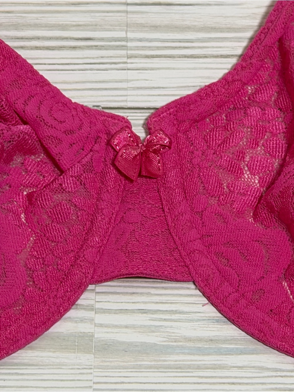 Wacoal Halo Lace Underwire Bra 34DD Pink Floral Lace Full Coverage Bra - Picture 2 of 6